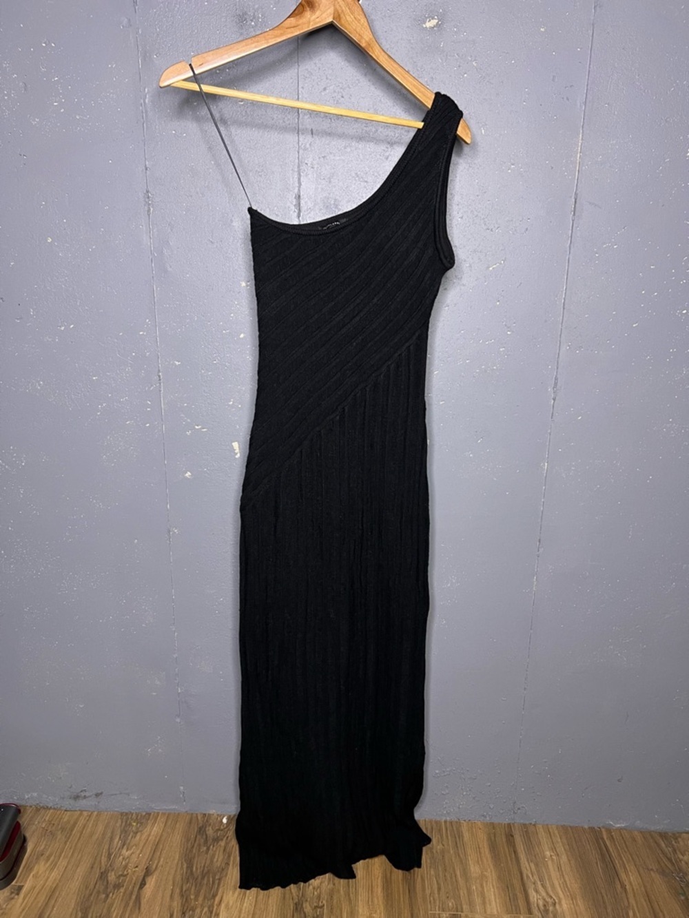 JLUXLABEL BLACK FRINGE KNIT MAXI DRESS MEDIUM - Picture 11 of 11